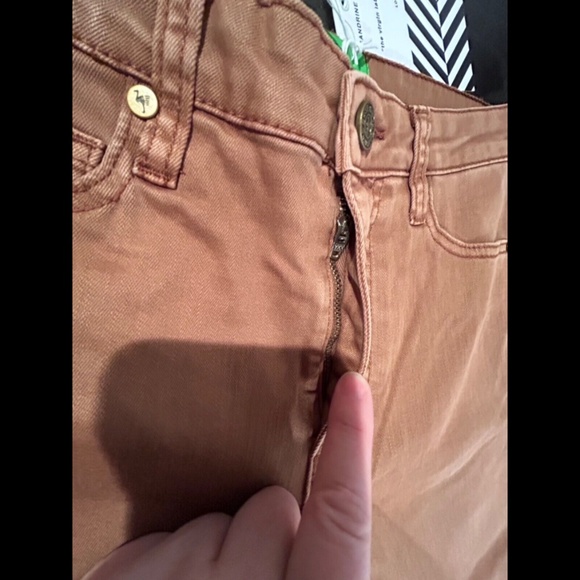 Sandrine Rose x Free People Super Flare Denim Jeans Burnt Size 28 - NWT - Picture 7 of 16